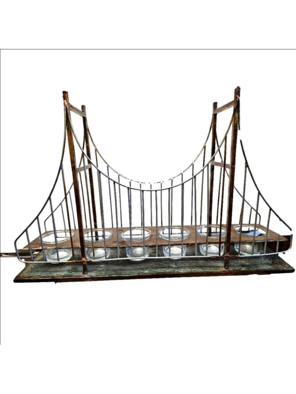 Metal Golden Gate Suspension Bridge Tealight Candleholder